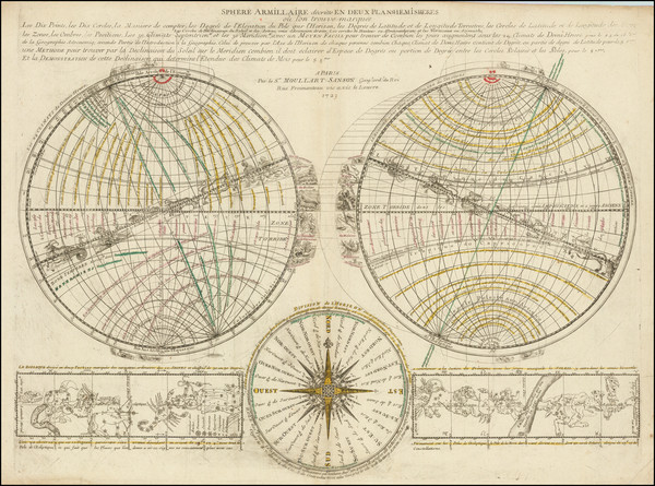 94-Celestial Maps Map By Pierre Moullart-Sanson