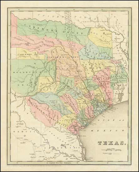 99-Texas Map By Thomas Gamaliel Bradford