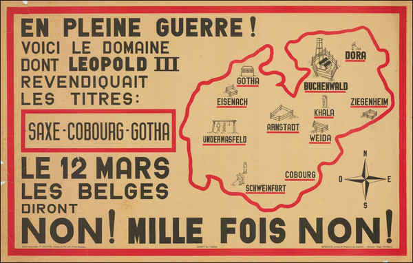 6-Belgium and World War II Map By F. Legrand