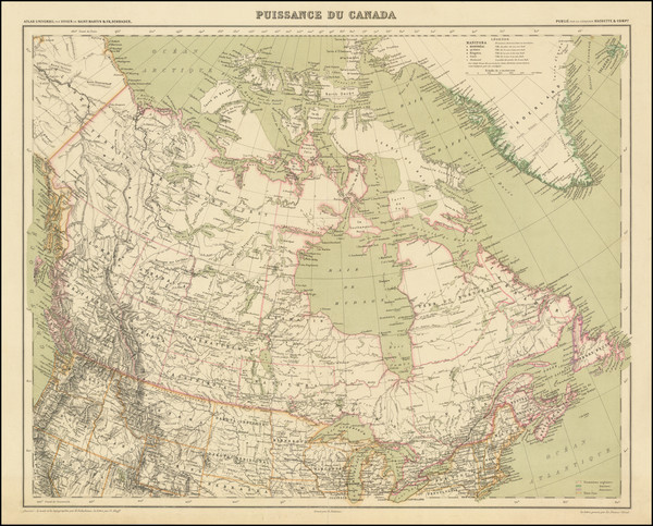 59-Canada Map By Louis Vivien de Saint-Martin