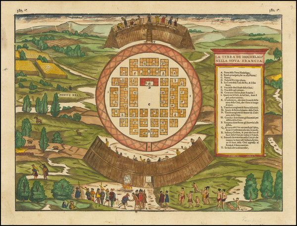 83-Canada and Eastern Canada Map By Giovanni Battista Ramusio