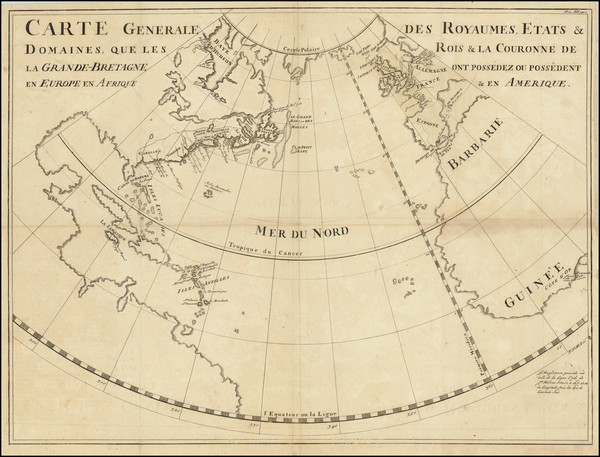 81-Atlantic Ocean and North America Map By I.A. Schanaebel / George Bickham