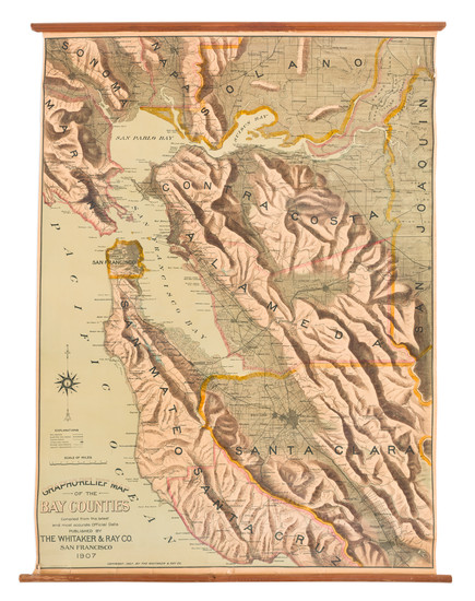 64-California and San Francisco & Bay Area Map By Whitaker & Ray Co.