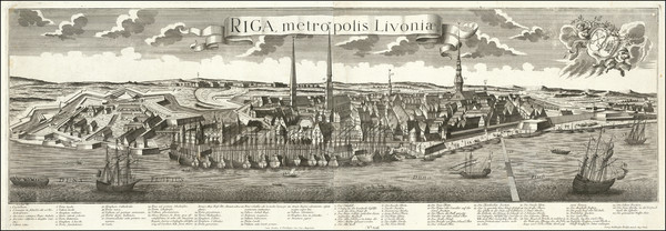 19-Baltic Countries Map By Georg Balthasar Probst