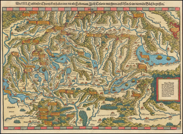 15-Switzerland Map By Johann Stumpf