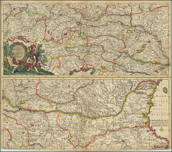 36-Austria, Hungary, Romania, Croatia & Slovenia, Bulgaria and Süddeutschland Map By Theo