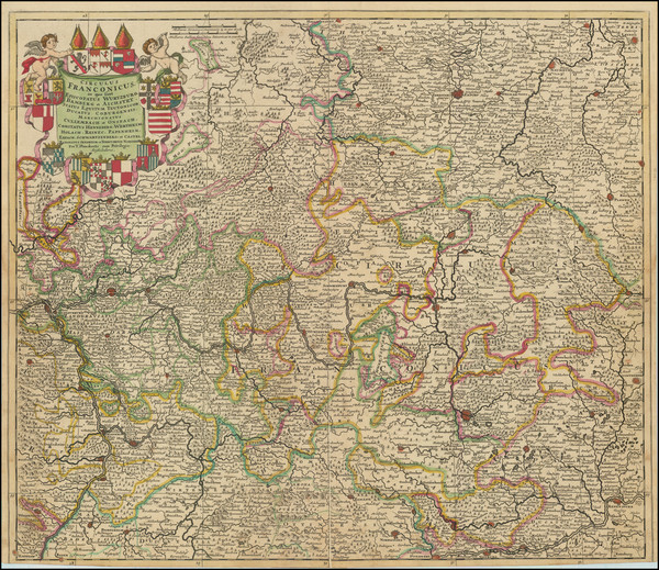 49-Süddeutschland and Mitteldeutschland Map By Theodorus I Danckerts