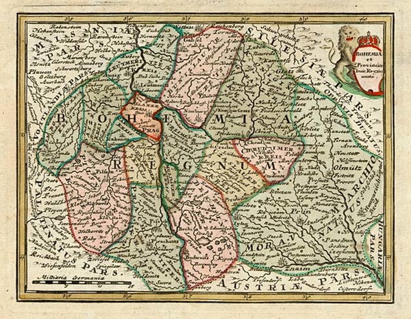 89-Europe and Czech Republic & Slovakia Map By Adam Friedrich Zurner / Johann Christoph Weigel