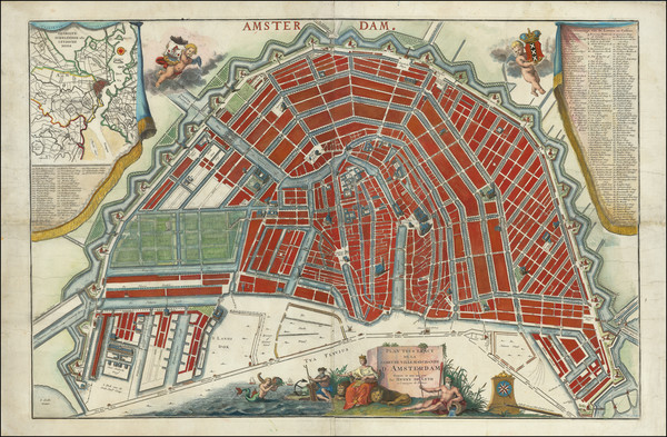 12-Amsterdam Map By Hendrick De Leth