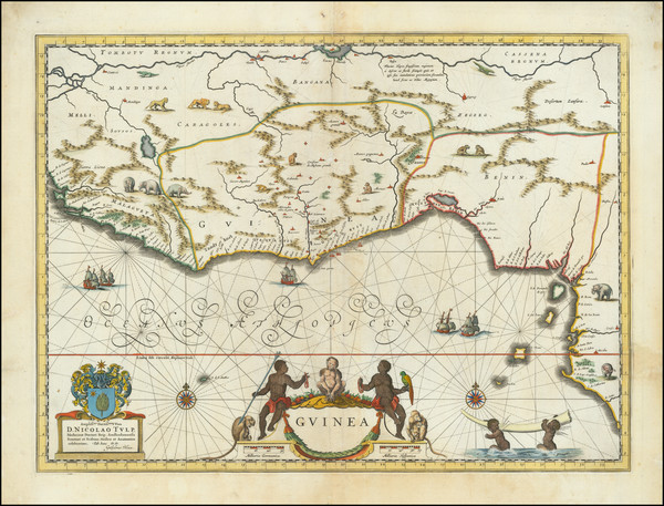 40-West Africa Map By Willem Janszoon Blaeu