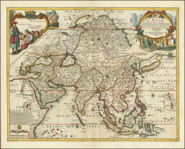 89-Asia Map By Nicolas de Fer