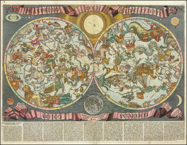 8-Celestial Maps Map By Francesco Brunacci / Giacomo Giovanni Rossi