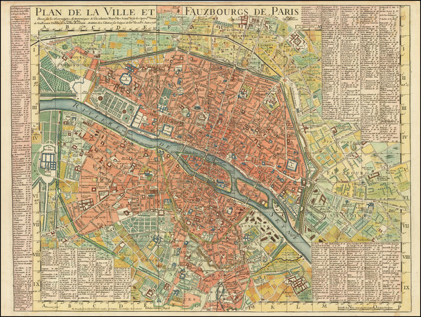 36-Paris and Île-de-France Map By Guillaume De L'Isle