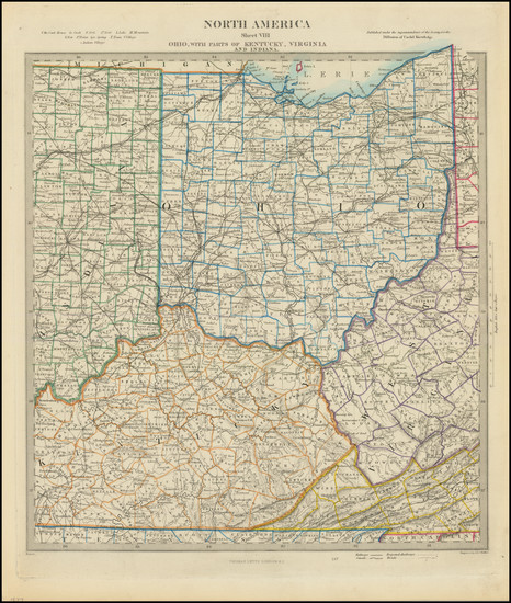 66-West Virginia, Kentucky and Ohio Map By SDUK