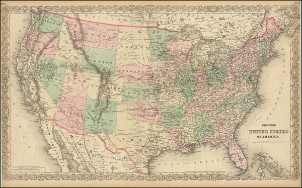 82-United States Map By G.W.  & C.B. Colton