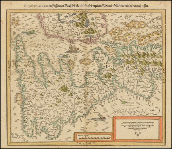 36-British Isles Map By Sebastian Munster