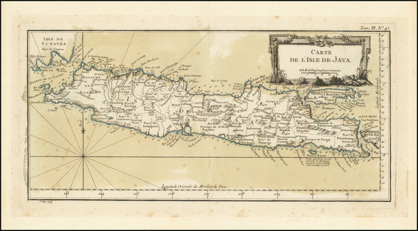 50-Indonesia Map By Jacques Nicolas Bellin