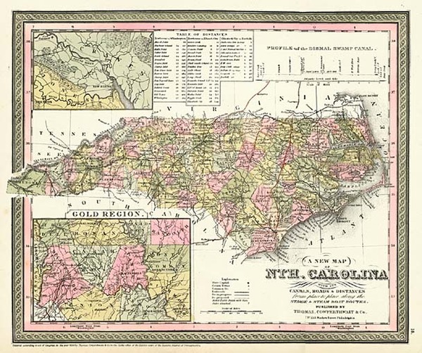 73-Southeast Map By Thomas, Cowperthwait & Co.