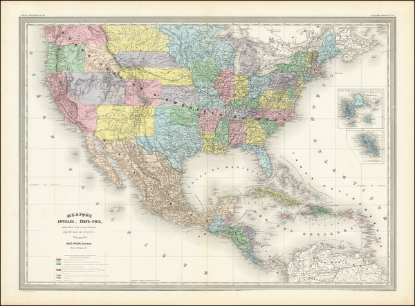 4-United States, Idaho and Montana Map By Adolphe Hippolyte Dufour