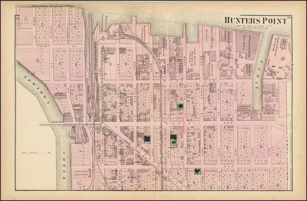 76-New York City Map By Comstock & Cline Beers / F. W. Beers