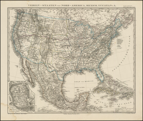 70-United States Map By Adolf Stieler