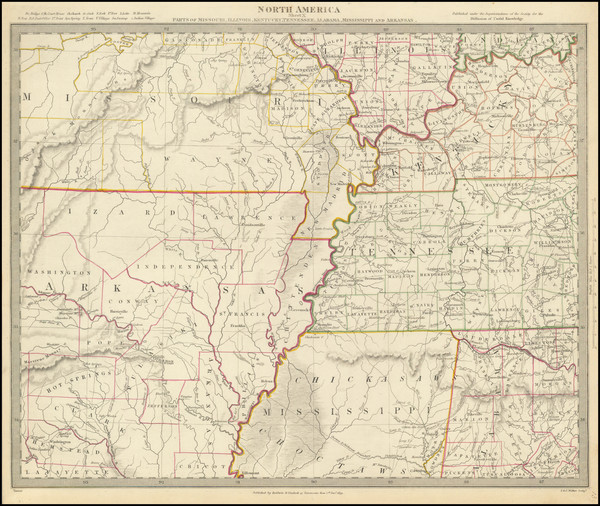 3-Mississippi, Arkansas, Kentucky, Tennessee and Missouri Map By SDUK