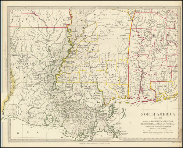 11-Louisiana, Alabama and Mississippi Map By SDUK