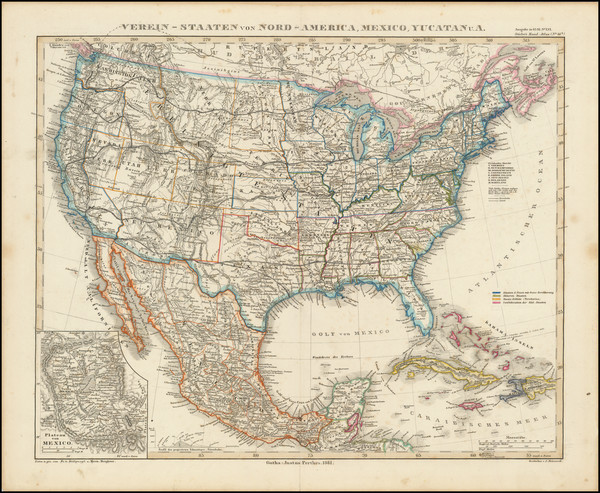 83-United States Map By Adolf Stieler