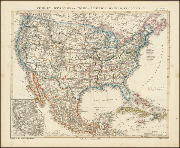 43-United States Map By Adolf Stieler