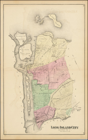 75-New York City Map By Comstock & Cline Beers