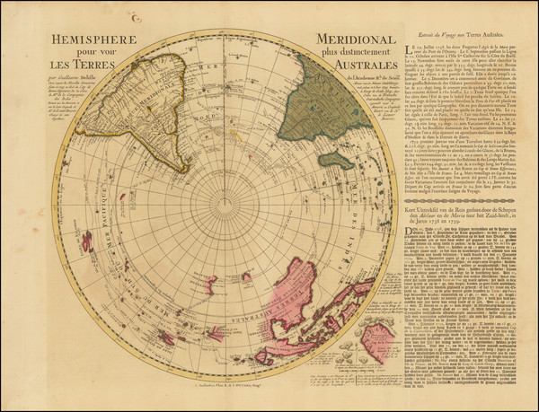 5-Southern Hemisphere, Polar Maps, Australia and New Zealand Map By Reiner & Joshua Ottens