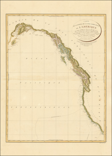 44-Pacific Northwest, Oregon, Washington, Alaska, California and British Columbia Map By George Va