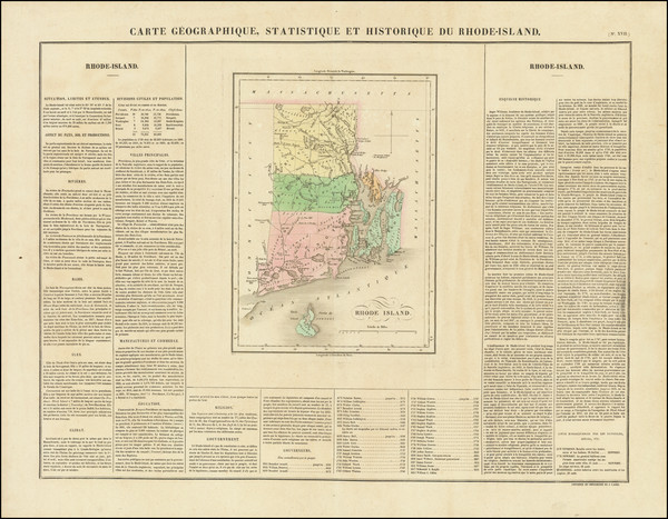 68-Rhode Island Map By Jean Alexandre Buchon