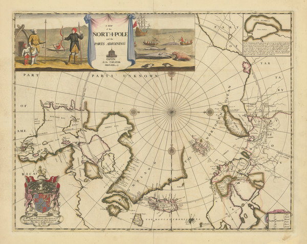 92-Polar Maps, Russia, Scandinavia and Canada Map By Moses Pitt