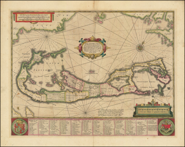 20-Bermuda Map By Henricus Hondius