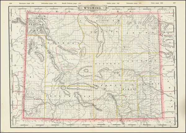 47-Wyoming Map By George F. Cram