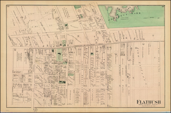 62-New York City Map By Comstock & Cline Beers