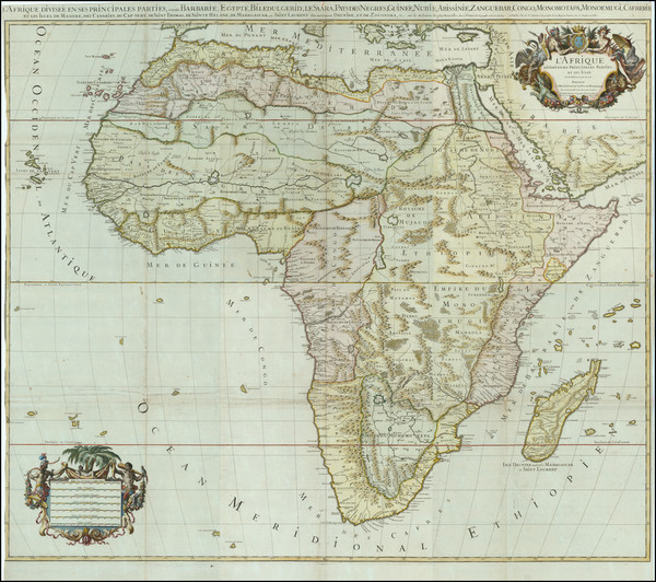44-Africa Map By Alexis-Hubert Jaillot / Louis Charles Desnos