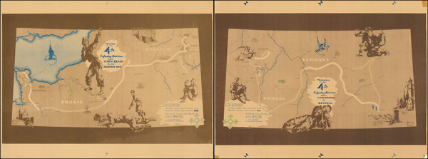 28-France, World War II and Germany Map By 672nd Engineer Topo. Co. Corps / Kevin Monaghan / James