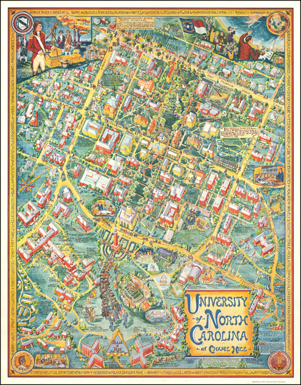 41-North Carolina Map By U.N.C General Alumni Association