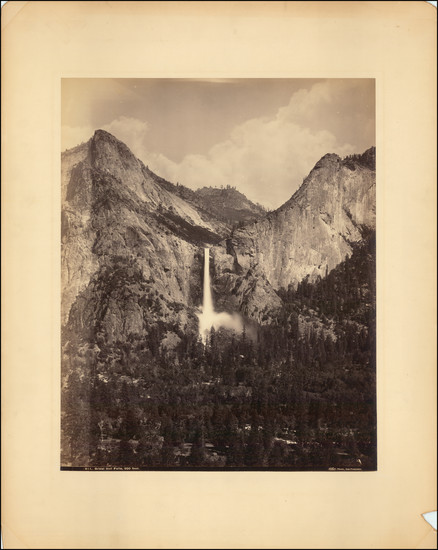 75-Yosemite and Photographs Map By Carleton E. Watkins / Isaiah West Taber