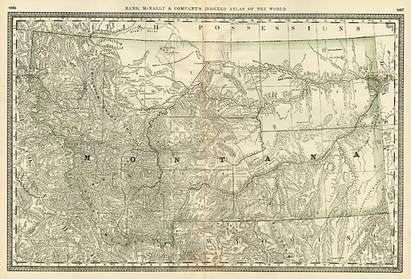 1-Plains and Rocky Mountains Map By Rand McNally & Company