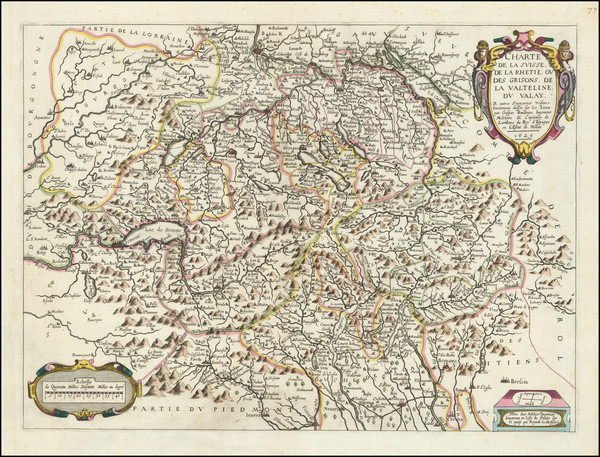 6-Switzerland Map By Melchior Tavernier