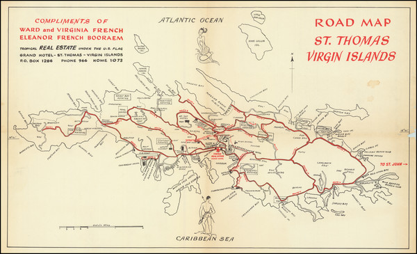 71-Virgin Islands Map By Anonymous