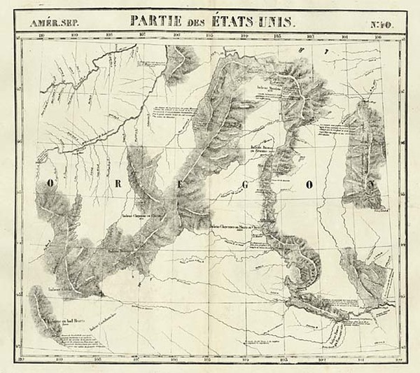 1-Plains and Rocky Mountains Map By Philippe Marie Vandermaelen