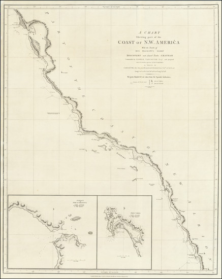 66-Baja California, California, San Francisco & Bay Area and San Diego Map By George Vancouver