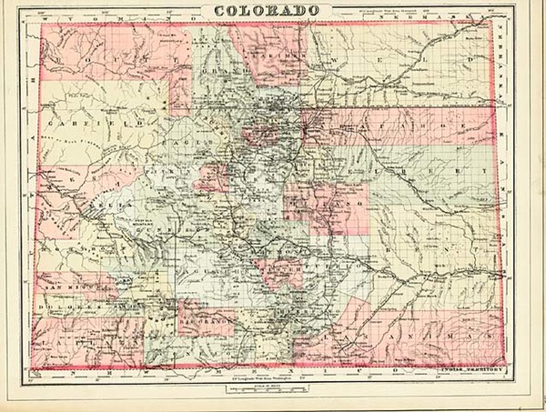 64-Southwest and Rocky Mountains Map By Samuel Augustus Mitchell