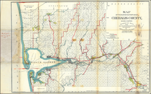 36-Washington Map By C.H. Fenner