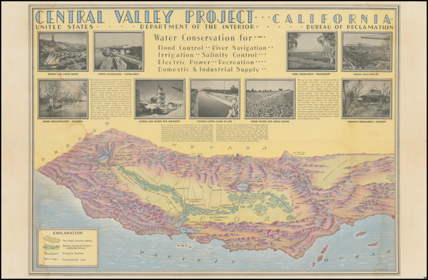 3-Pictorial Maps and California Map By Hoen & Co.