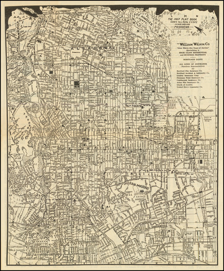 87-Los Angeles Map By Albert G. Thurston